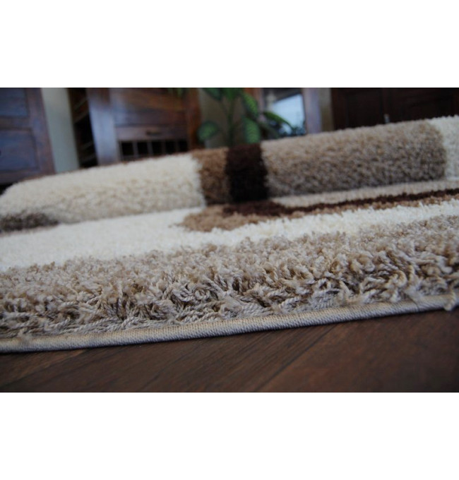 Koberec SHAGGY ZENA 2527 jasny béž/tmavý béž