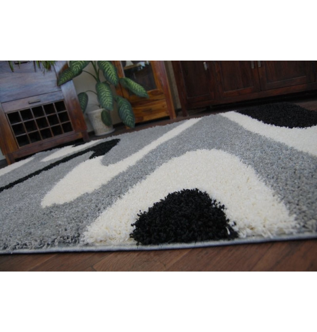 Koberec SHAGGY ZENA 3310 šedý / černý