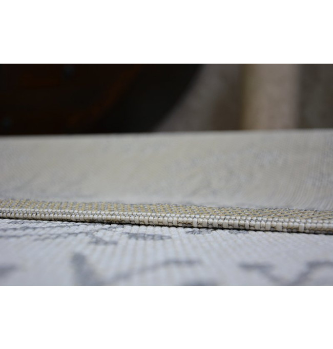 Koberec SIZAL FLAT 48774/367 Lístky ptáků krém šedý