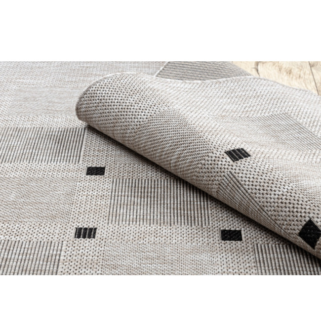 Koberec SIZAL FLOORLUX 20079 stříbrný / černý