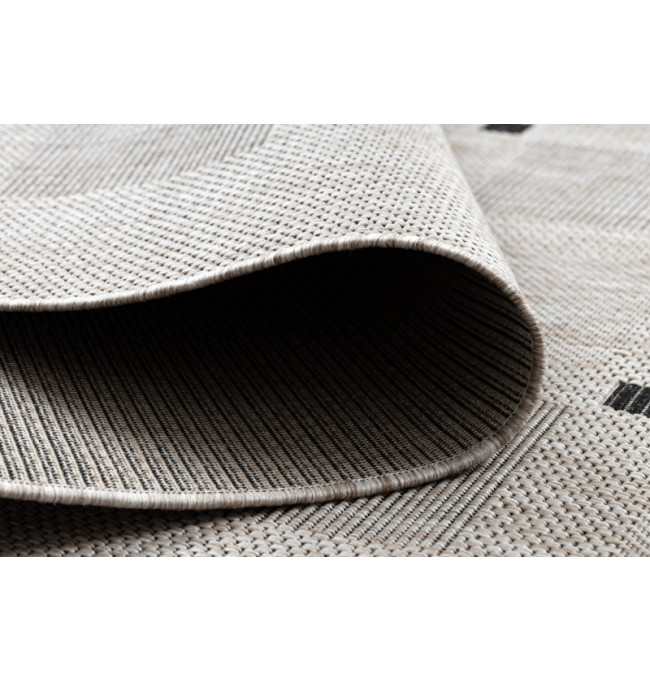 Koberec SIZAL FLOORLUX 20079 stříbrný / černý