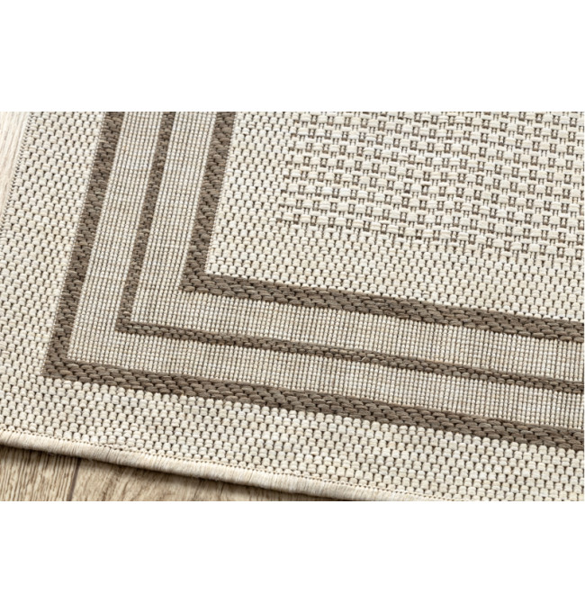 Koberec SIZAL FLOORLUX 20420 Ramka šampaňské / tmavý béž
