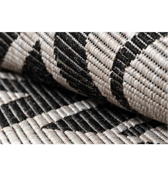 Koberec SIZAL FLOORLUX 20441 LISTÍ béž / černý