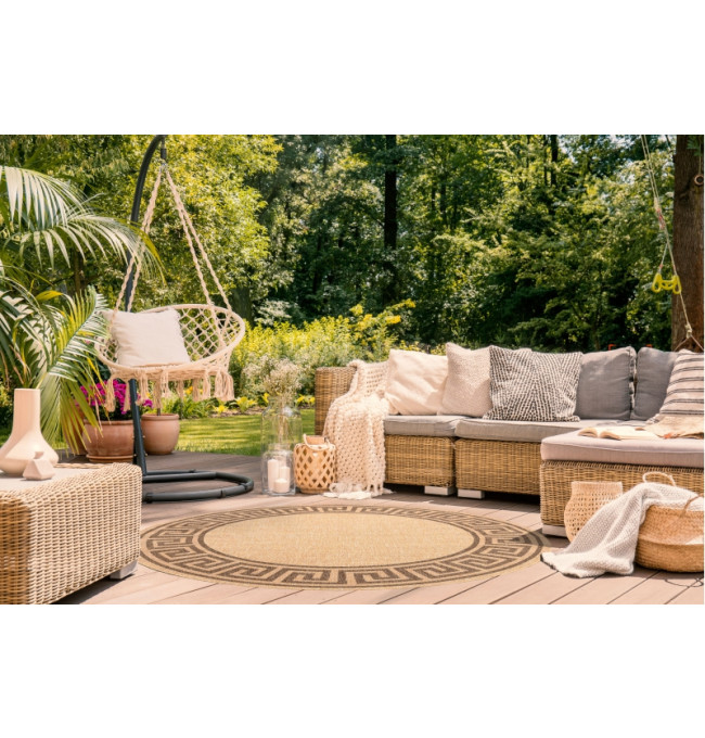 Koberec SIZAL FLOORLUX kruh 20014 mais / coffee