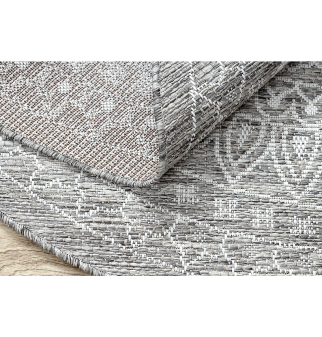 Koberec SIZAL LOFT 21207 Rozeta kruh BOHO sloní kost / stříbrný / taupe