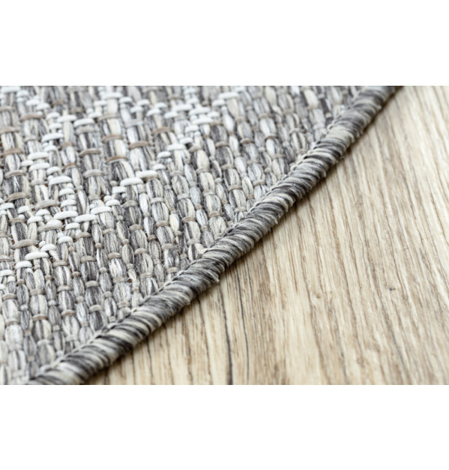 Koberec SIZAL LOFT 21207 Rozeta kruh BOHO sloní kost / stříbrný / taupe
