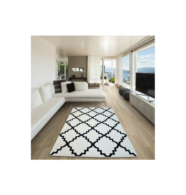 Koberec Sketch F343 Bílo / Černý