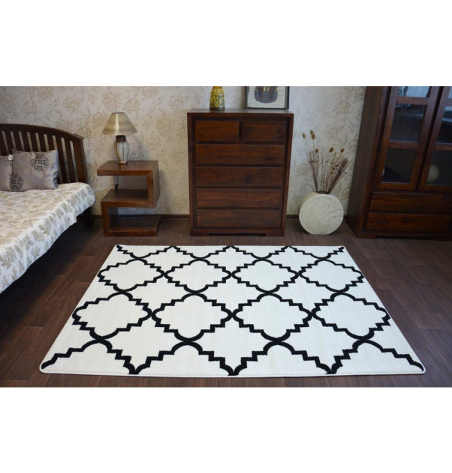 Koberec Sketch F343 Bílo / Černý