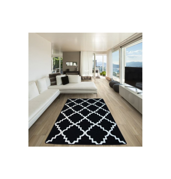 Koberec Sketch F343 Černo / Bílý