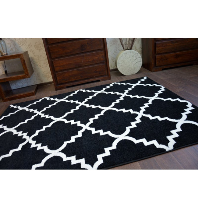 Koberec Sketch F343 Černo / Bílý