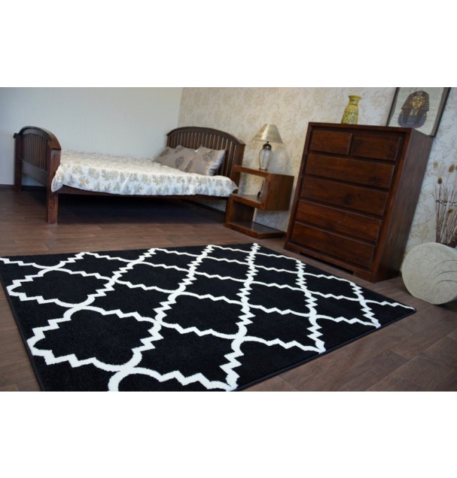 Koberec Sketch F343 Černo / Bílý