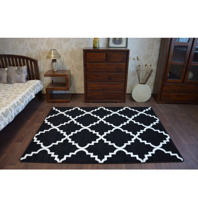 Koberec Sketch F343 Černo / Bílý