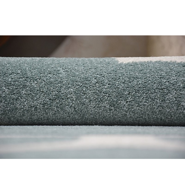 Koberec Sketch F730 tyrkysově / krémový trellis