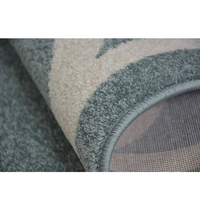 Koberec Sketch F730 tyrkysově / krémový trellis