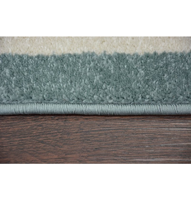 Koberec Sketch F730 tyrkysově / krémový trellis