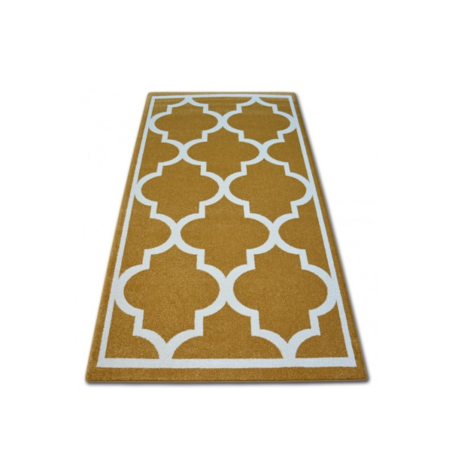 Koberec Sketch F730 zlato / krémový trellis