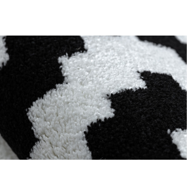 Koberec SKETCH - F998 krém / černý - Čtverce Ruta