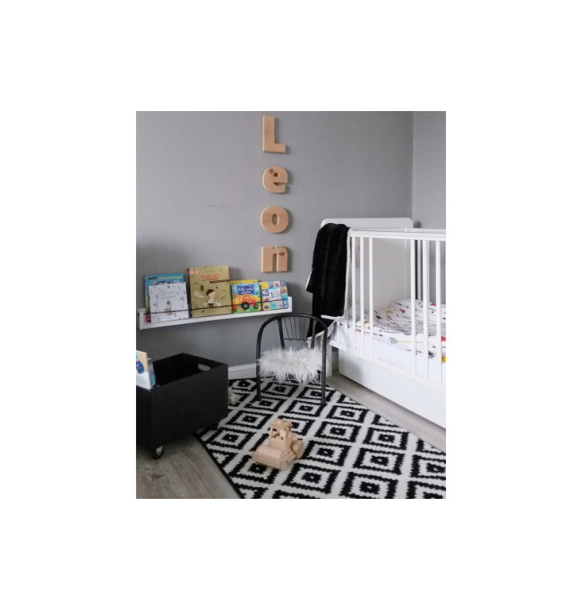 Koberec SKETCH - F998 krém / černý - Čtverce Ruta