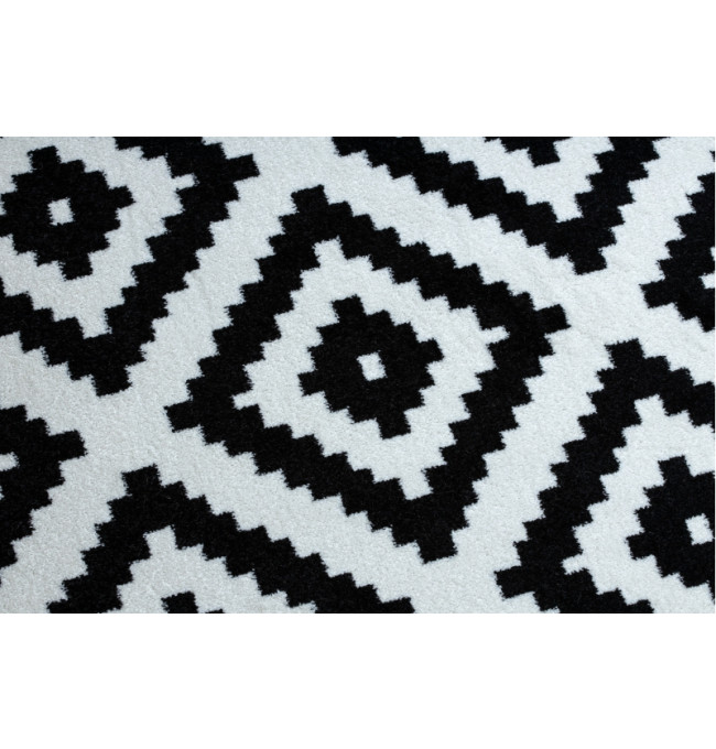 Koberec SKETCH - F998 krém / černý - Čtverce Ruta