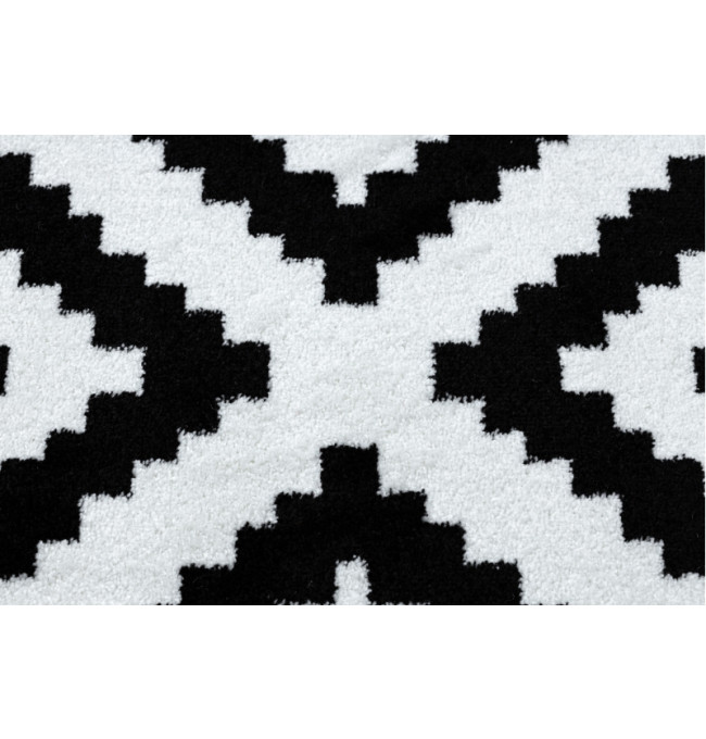 Koberec SKETCH - F998 krém / černý - Čtverce Ruta