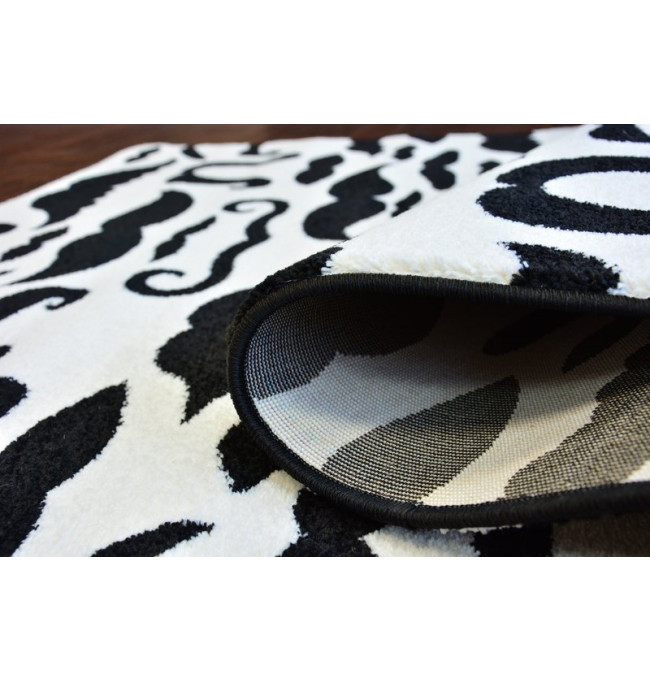 Koberec SKETCH - FA67 krém / černý - vousy