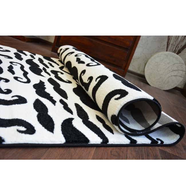 Koberec SKETCH - FA67 krém / černý - vousy