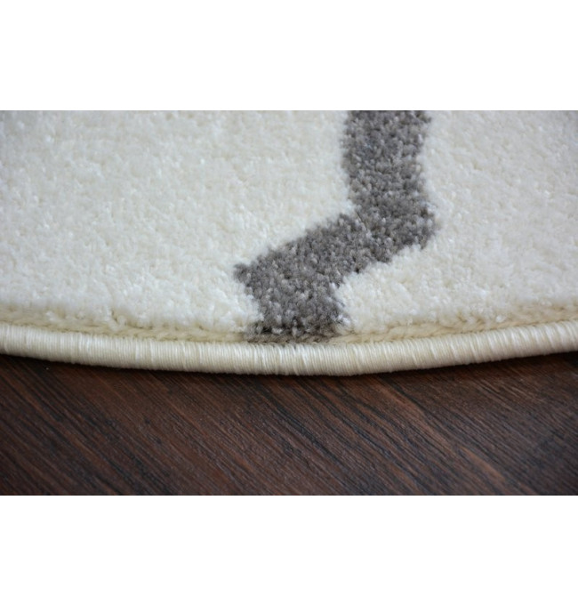 Koberec SKETCH kruh F343 bílo / šedý