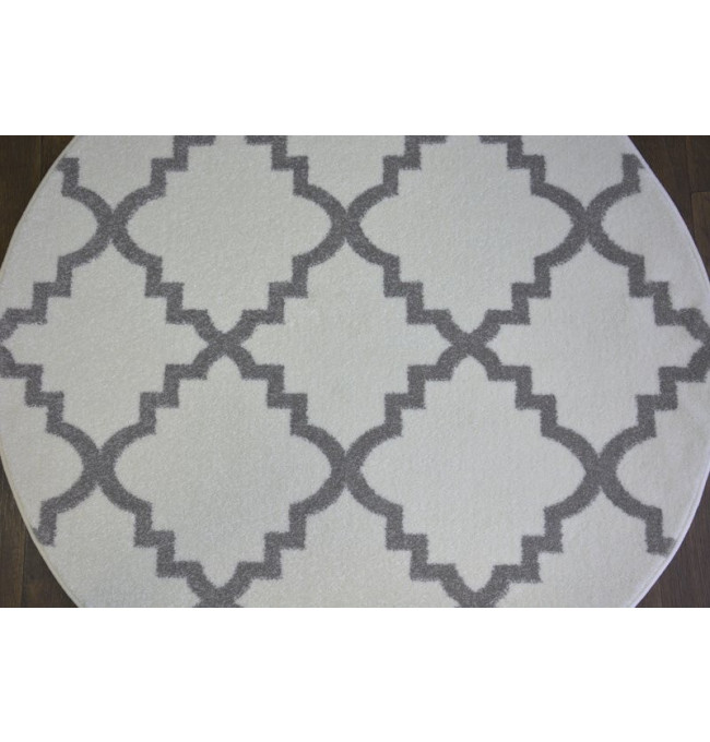 Koberec SKETCH kruh F343 bílo / šedý
