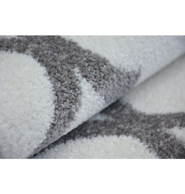 Koberec SKETCH kruh F343 bílo / šedý