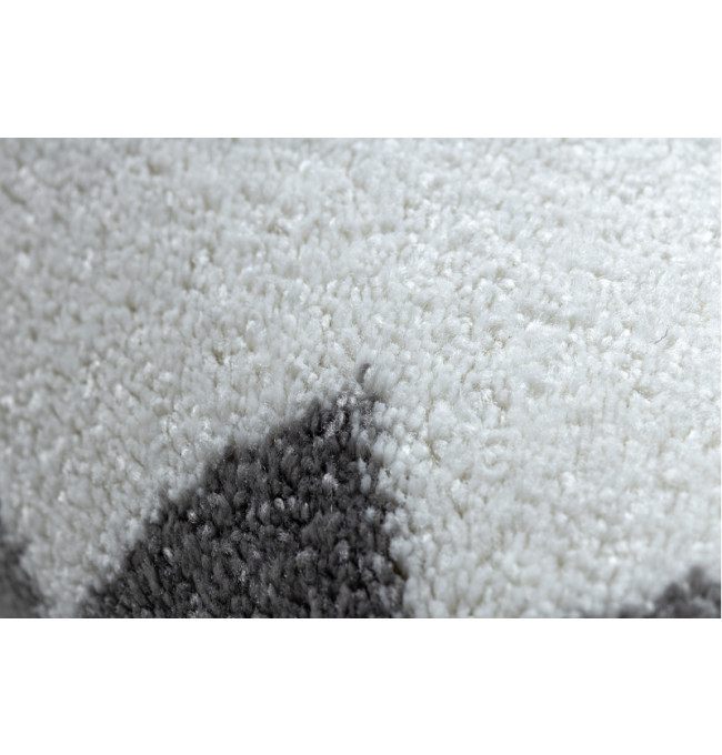 Koberec SKETCH kruh - F343 krém / šedý koniczyna marokánský trellis