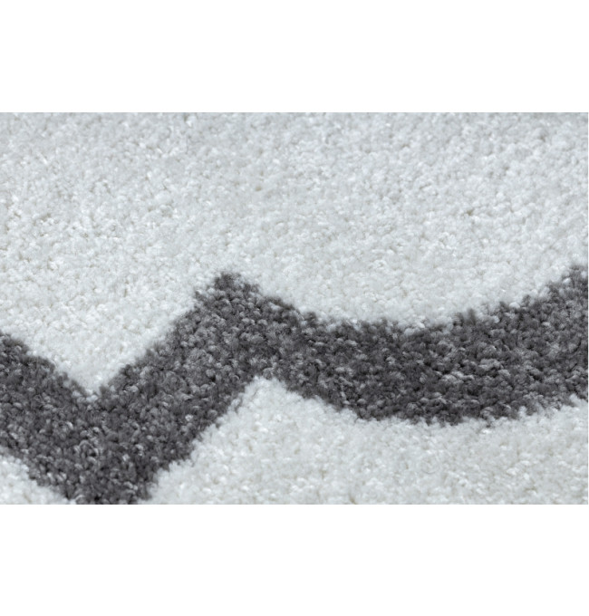 Koberec SKETCH kruh - F343 krém / šedý koniczyna marokánský trellis