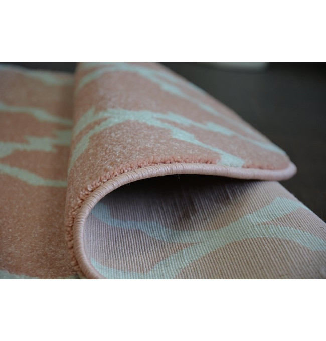 Koberec SKETCH kruh F343 Růžovo / Krémový