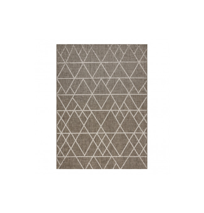 Koberec šňůrkový SIZAL FLOORLUX 20508 taupe / champagne trojúhelníky