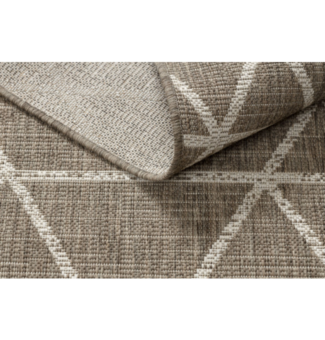 Koberec šňůrkový SIZAL FLOORLUX 20508 taupe / champagne trojúhelníky