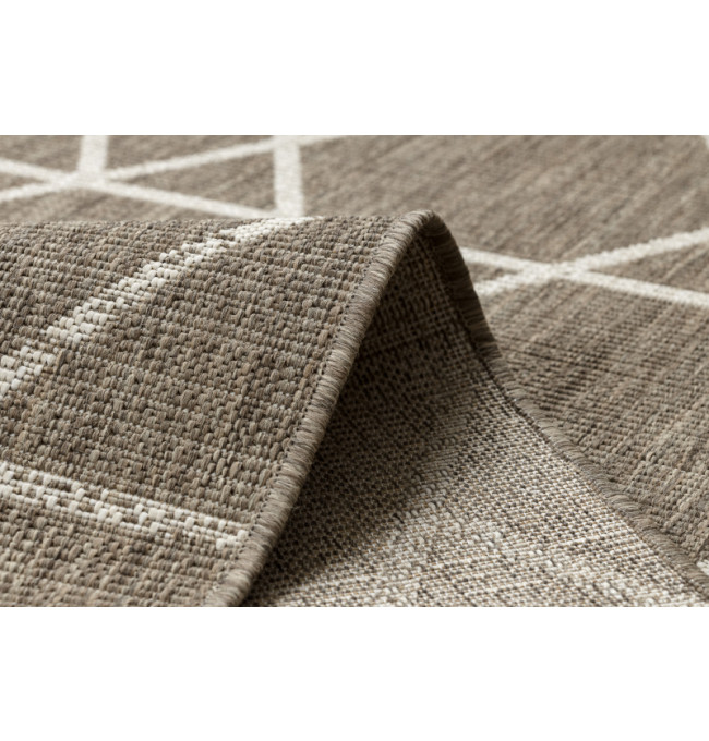 Koberec šňůrkový SIZAL FLOORLUX 20508 taupe / champagne trojúhelníky