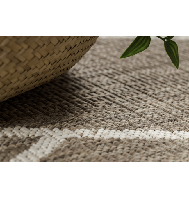 Koberec šňůrkový SIZAL FLOORLUX 20508 taupe / champagne trojúhelníky