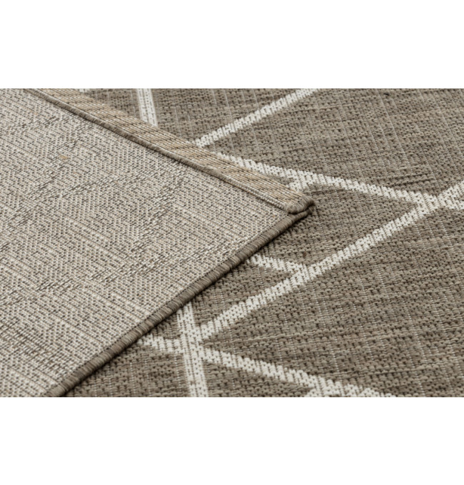Koberec šňůrkový SIZAL FLOORLUX 20508 taupe / champagne trojúhelníky