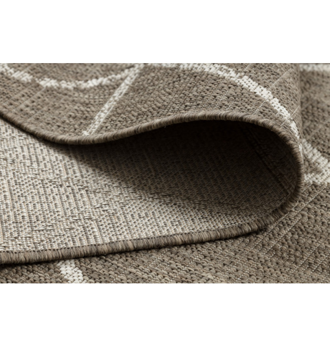 Koberec šňůrkový SIZAL FLOORLUX 20508 taupe / champagne trojúhelníky