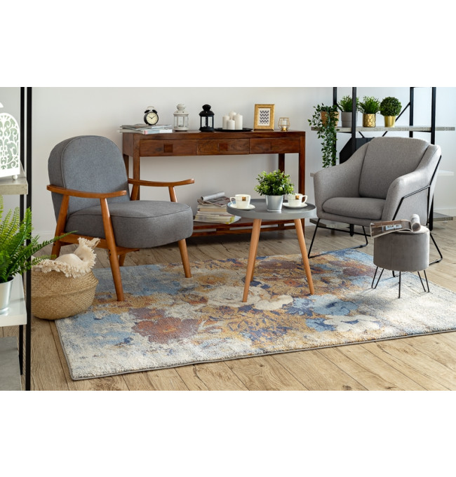 Koberec SOFT 6312 Světle šedý / Nebeský