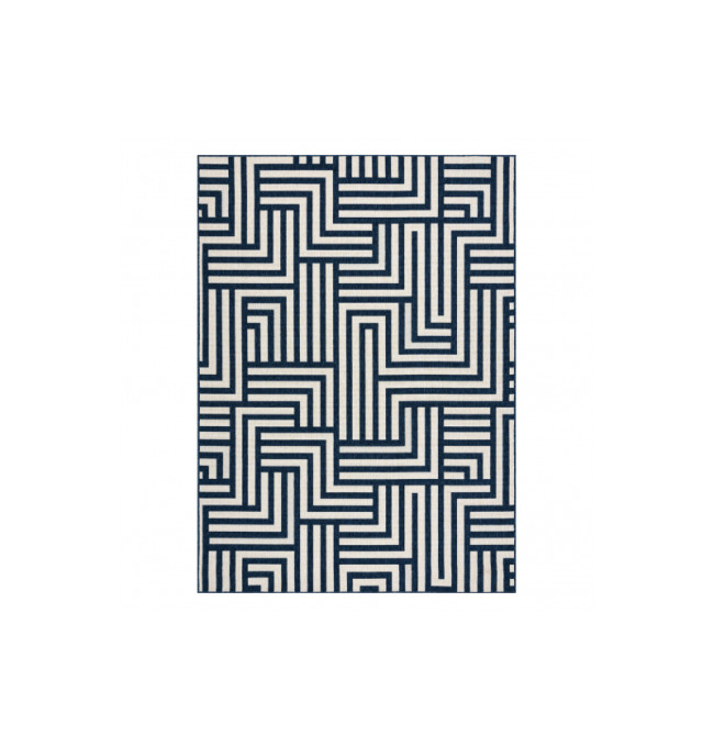 Koberec SPRING 20421994 labyrint - krémový / modrý