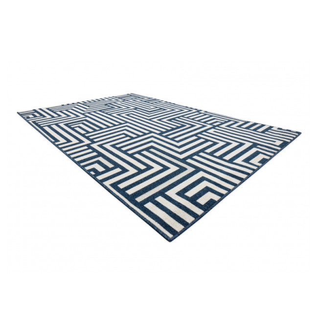 Koberec SPRING 20421994 labyrint - krémový / modrý