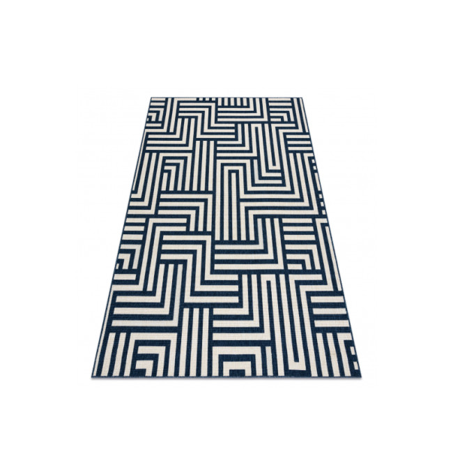 Koberec SPRING 20421994 labyrint - krémový / modrý