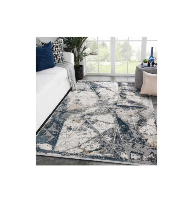 Koberec TULS 51326 sloní kost / modrý