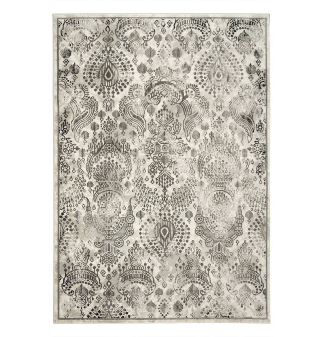 Koberec Versage 2301A Ornament černý / bílý