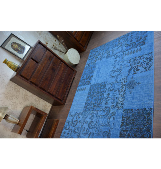 Koberec Vintage 22215/073 nebeský / šedý