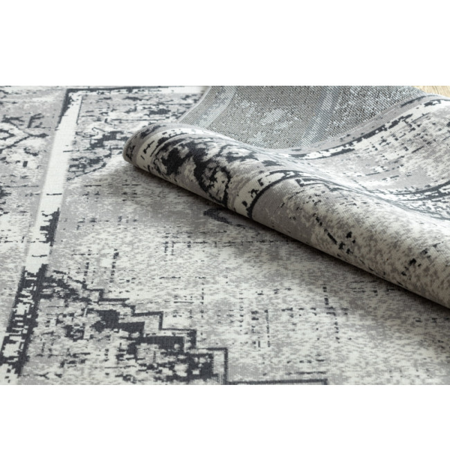 Koberec Vintage rozeta 22235556 šedý / černý