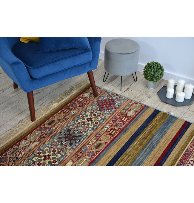 Koberec WINDSOR 22890 ETNIC FREDZLE modrý/bordo