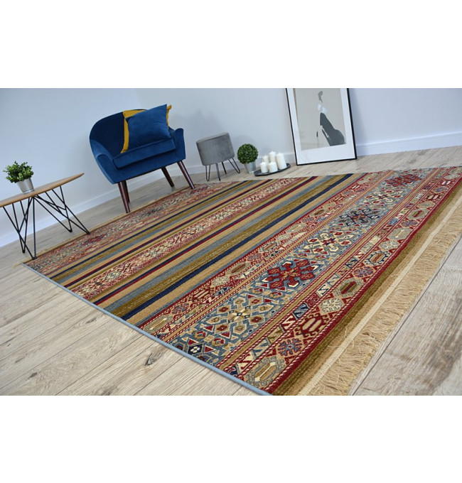 Koberec WINDSOR 22890 ETNIC FREDZLE modrý/bordo