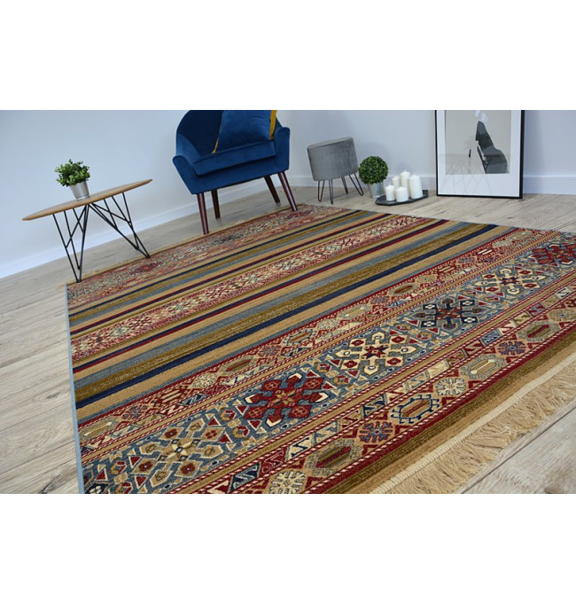 Koberec WINDSOR 22890 ETNIC FREDZLE modrý/bordo