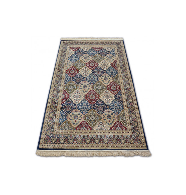 Koberec WINDSOR 22937 ROZETY FREDZLE tradiční tmavomodrý